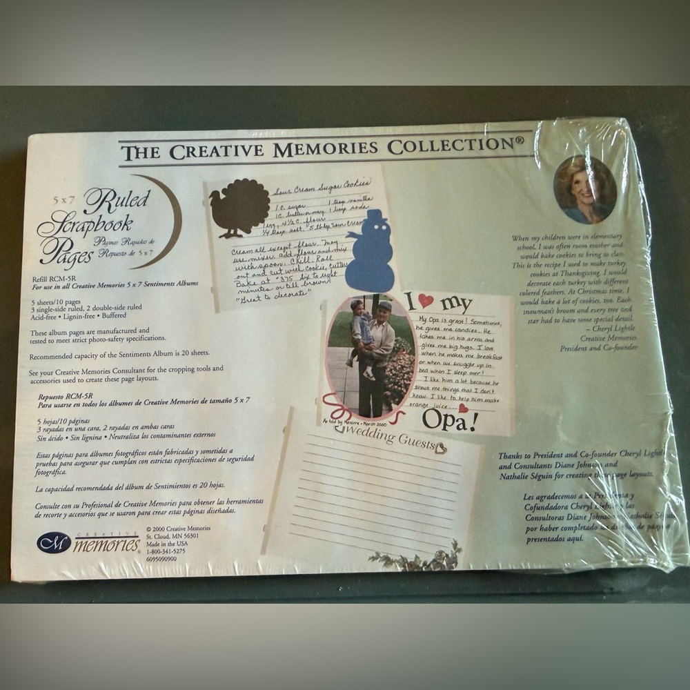 Creative Memories Ruled Scrapbook Pages in sealed package.